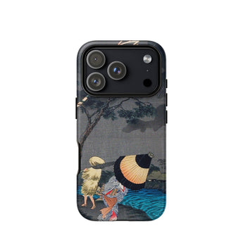 Thunderstorm at Tateishi - Takahashi Shōtei Phone Case Iphone 17 Pro / Matte Iphone 12 Pro Max Case Japanese-inspired Artwork Woman