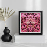 Tickled Pink - Fuschia Orchid Op Art Print / Canvas Framed Abstract Artwork Symmetrical Floral Pattern, Sensory Explosion, Prints