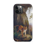 Tiger in a Cave - Jacques-laurent Agasse iPhone-hoesje, 12 Pro Max / Mat, mobiele telefoonhoesjes, Toby Leon