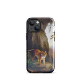 Tiger in a Cave - Jacques-laurent Agasse iPhone-hoesje, 13 Mini / Glans, mobiele telefoonhoesjes, Toby Leon
