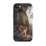 Tiger in a Cave - Jacques-laurent Agasse iPhone-hoesje, 14 Plus / Mat, mobiele telefoonhoesjes, Toby Leon