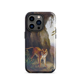 Tiger in a Cave - Jacques-laurent Agasse iPhone-hoesje, 14 Pro / Glans, Mobiele telefoonhoesjes, Toby Leon