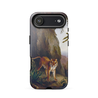 Tiger in a Cave - Jacques-laurent Agasse iPhone-hoesje, 17 Air / Glans, Mobiele telefoonhoesjes, Toby Leon