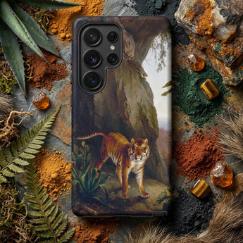 Tiger in a Cave - Jacques-laurent Agasse Phone Case, Mobile Cases, Toby Leon