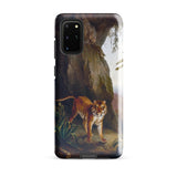 Tiger in a Cave - Jacques-laurent Agasse Phone Case Samsung Galaxy S20 Plus / Gloss Phone Case Detailed Illustration Orange Tiger Black