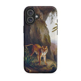 Tiger in a Cave - Jacques-laurent Agasse Phone Case Iphone 16 Plus / Matte Phone Case Detailed Painting Orange Tiger Black Stripes Agasse