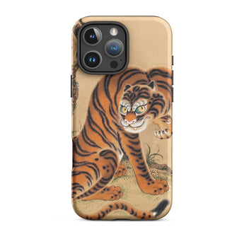 Tiger beim Säubern seiner Pfote - Matsui Keichu Iphone Case, 16 Pro Max / Matt, Handyhüllen, Toby Leon