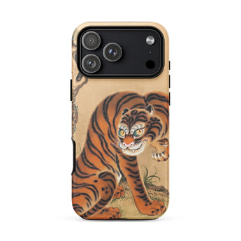 Tiger beim Säubern seiner Pfote - Matsui Keichu Iphone Case, 17 Pro Max / Matt, Handyhüllen, Toby Leon
