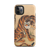 Tiger Cleaning its Paw - Matsui Keichu Phone Case Iphone 11 Pro Max / Matte Tiger-themed Phone Case Matsui Keichu Iphone Case, Paw