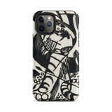 Tiger - Franz Marc Animal Aesthetic Iphone Case 11 Pro / Matte Black White Patterned Phone Case Franz Marc’s Avant-garde, Avant-garde
