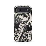 Tiger - Franz Marc Animal Aesthetic Iphone Case 17 Air / Matte Black White Abstract Art Phone Case Textured Surface Franz Marc’s