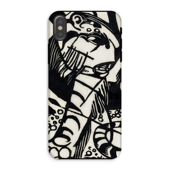 Tiger - Franz Marc Animal Aesthetic Iphone Case Xs / Matte Phone Case Abstract Black White Artistic Design Franz Marc’s Avant-garde,