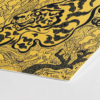 Tiger in the Jungle - Paul Ranson Art Print / Canvas Vibrant Yellow Black Stylized Illustration Printed Matte Ranson’s, Leaps,