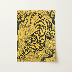 Tiger in the Jungle - Paul Ranson Art Print / Canvas, 12x16’’ / 31x41cm / Unframed / no Border, Posters Prints & Visual Artwork, Toby Leon