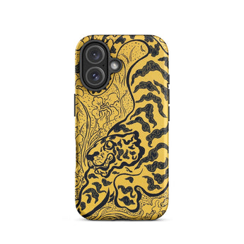 Tiger in the Jungle - Paul Ranson Phone Case Iphone 16 / Matte Yellow Phone Case Tiger Design Paul Ranson’s Hypnotic Dreamscape, Dreamscape