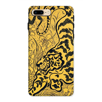 Tiger in the Jungle - Paul Ranson Phone Case Iphone 8 Plus / Matte Phone Case Yellow Black Abstract Tiger-like Design Paul Ranson’s