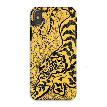 Tiger in the Jungle - Paul Ranson Phone Case Iphone Xs / Matte Phone Case Intricate Yellow Black Abstract Design Patterns Paul Ranson’s