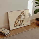 Tiger - Kono Bairei Kacho-e Art Print / Canvas Framed Artwork Painted Asian Brush Painting Style Kōno Bairei’s, Meiji Era, Prints