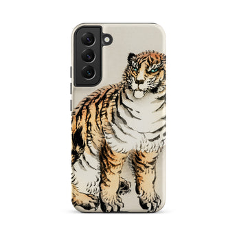 Tiger - Kono Bairei Meiji Animal Phone Case Sleek Light Gray Phone Case Detailed Illustration Orange Kōno Bairei Tiger, Meiji Animal