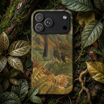 Tiger in a Tropical Storm - Henri Rousseau Iphone Hülle, Handyhüllen, Toby Leon