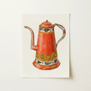 Tin Coffee Pot - Harry Grossen Kitchen Art Print / Canvas, 12x16’’ / 31x41cm / Unframed / no Border, Posters Prints & Visual Artwork, Toby