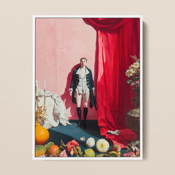 Tinker Tailor - Gay Lowbrow New Romantic Art Print / Canvas Framed Art Print Man 18th-century Style Black Coat Queer Baroque Portraiture,