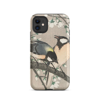 Mésanges sur branche de cerisier - Étui Iphone Ohara Koson, 11 / Mat, Coques de téléphone portable, Toby Leon