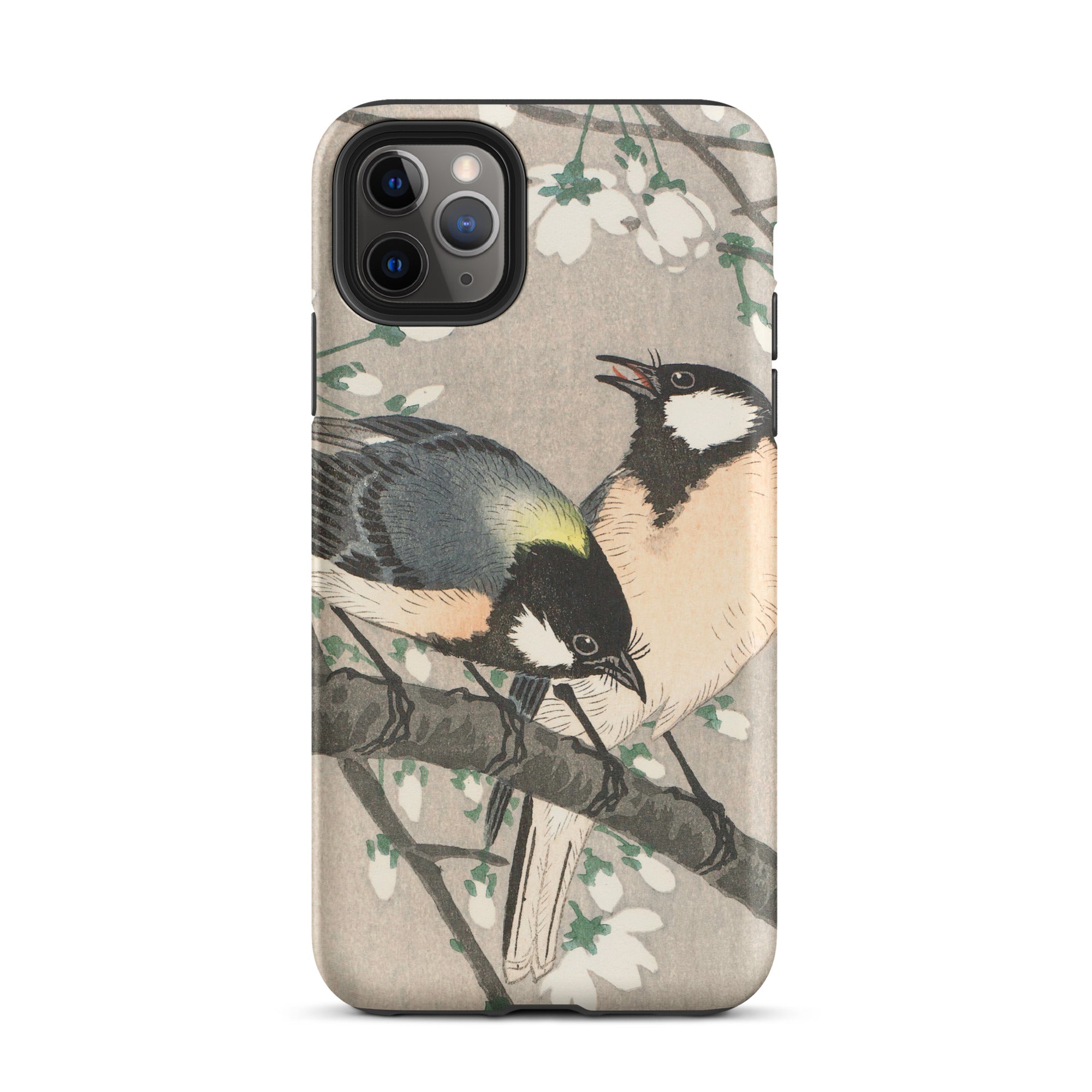Tits on Cherry Branch - Ohara Koson Iphone Case, 11 Pro Max / Matte, Bird-themed Iphone Case