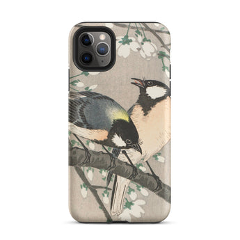 Mésanges sur branche de cerisier - Étui Iphone Ohara Koson, 11 Pro Max / Mat, Coques de téléphone portable, Toby Leon