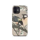 Mésanges sur branche de cerisier - Étui Iphone Ohara Koson, 12 / Mat, Coques de téléphone portable, Toby Leon