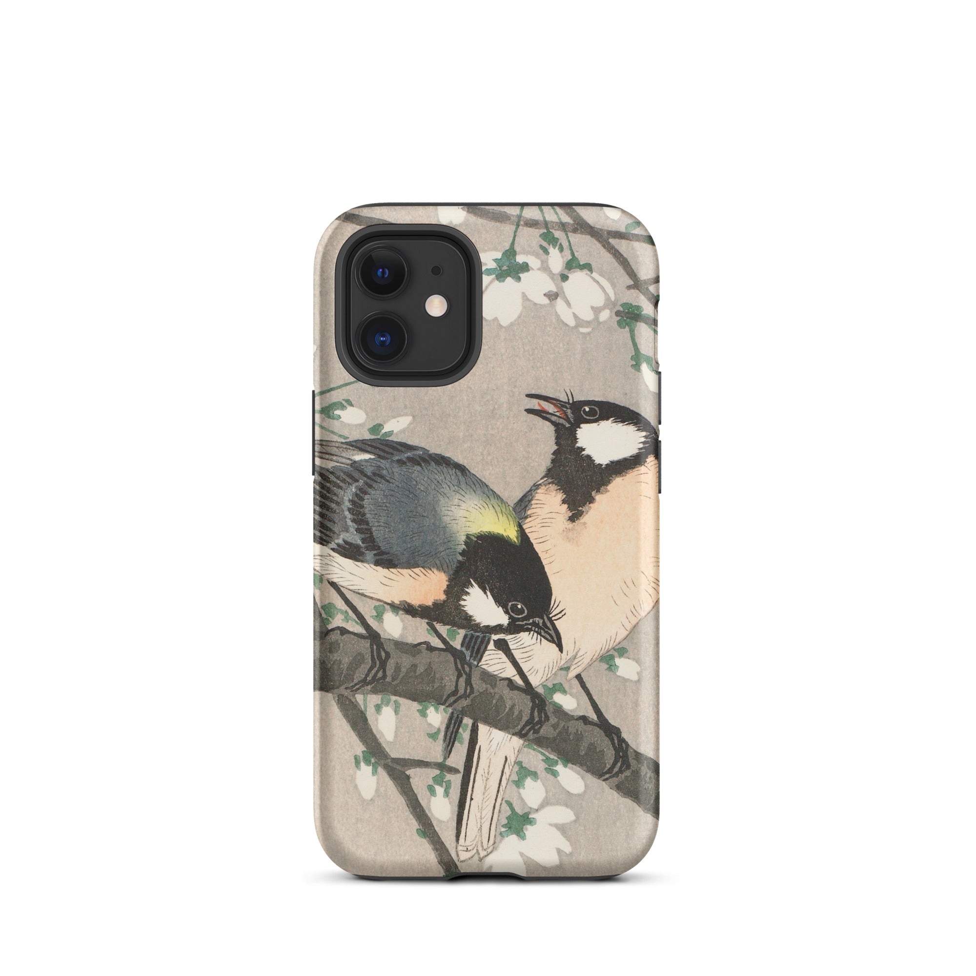 Tits on Cherry Branch - Ohara Koson Iphone Case, 12 Mini / Matte, Bird-themed Phone Case