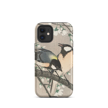 Mésanges sur branche de cerisier - Étui Iphone Ohara Koson, 12 Mini / Mat, Coques de téléphone portable, Toby Leon