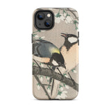 Mésanges sur branche de cerisier - Étui Iphone Ohara Koson, 14 Plus / Mat, Coques de téléphone portable, Toby Leon