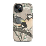 Mésanges sur branche de cerisier - Étui Iphone Ohara Koson, 15 Plus / Mat, Coques de téléphone portable, Toby Leon