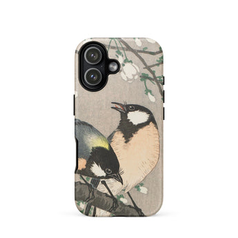 Mésanges sur branche de cerisier - Étui Iphone Ohara Koson, 17 / Mat, Coques de téléphone portable, Toby Leon