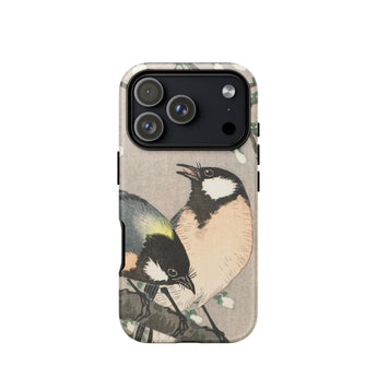 Mésanges sur branche de cerisier - Étui Iphone Ohara Koson, 17 Pro / Mat, Coques de téléphone portable, Toby Leon