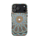Tomb of Hafez - Shiraz Mosaic Ceiling Phone Case Iphone 17 Pro Max / Matte Blue Gold Mandala Phone Case Geometric Patterns Made Shiraz