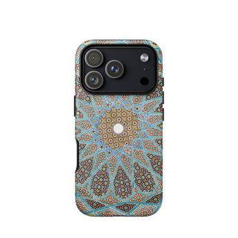 Tomb of Hafez - Shiraz Mosaic Ceiling Phone Case Iphone 17 Pro / Matte Blue Mandala Iphone 12 Pro Max Case Intricate Shiraz Mosaic Ceiling,