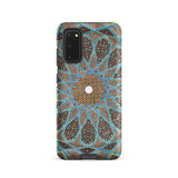 Tomb of Hafez - Shiraz Mosaic Ceiling Phone Case Samsung Galaxy S20 / Matte Phone Case Intricate Symmetrical Geometric Pattern Shades Blue