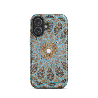 Tomb of Hafez - Shiraz Mosaic Ceiling Phone Case Iphone 16 / Matte Ornate Patterned Phone Case Shiraz Mosaic Ceiling, Forgotten Alphabets,