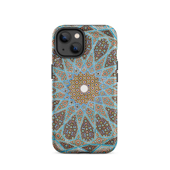 Tomb of Hafez - Shiraz Mosaic Ceiling Phone Case Iphone 14 / Matte Ornate Patterned Phone Case Shiraz Mosaic Ceiling, Forgotten Alphabets,