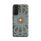 Tomb of Hafez - Shiraz Mosaic Ceiling Phone Case Samsung Galaxy S21 Fe / Matte Vibrant Intricately Designed Phone Case Detailed Geometric