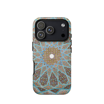 Tomb of Hafez - Shiraz Mosaic Ceiling Phone Case Iphone 17 Pro / Matte Blue Mandala Iphone 12 Pro Max Case Intricate Shiraz Mosaic Ceiling,