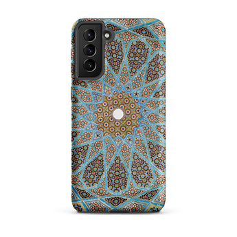 Tomb of Hafez - Shiraz Mosaic Ceiling Phone Case, Samsung Galaxy S21 Plus / Matte, Mobile Cases, Toby Leon