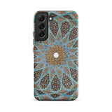 Tomb of Hafez - Shiraz Mosaic Ceiling Phone Case Samsung Galaxy S22 Plus / Matte Phone Case Intricate Symmetrical Geometric Pattern Shades