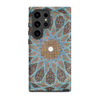 Tomb of Hafez - Shiraz Mosaic Ceiling Phone Case Samsung Galaxy S24 Ultra / Matte Phone Case Intricate Symmetrical Geometric Pattern Shades