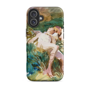 Tommies Bathing 2 - John Singer Sargent Phone Case Iphone 16 Plus / Matte Artistic Phone Case John Singer Sargent, Sargent’s Tommies Strip,