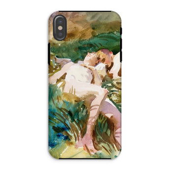 Tommies Bathing 2 - John Singer Sargent Phone Case Iphone Xs / Matte Phone Case Watercolor-style Painting Figure Natural John Singer