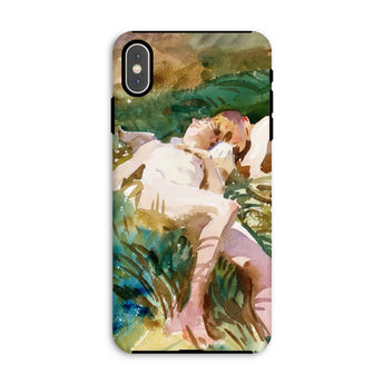 Tommies Bathing 2 - John Singer Sargent Phone Case Iphone Xs Max / Matte Phone Case Watercolor-style Painting Figure Natural John Singer