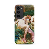 Tommies Bathing 2 - John Singer Sargent Phone Case Samsung Galaxy S23 Plus / Matte Phone Case Watercolor-style Painting Two Figures Foliage